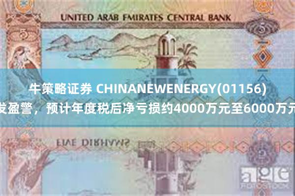 牛策略证券 CHINANEWENERGY(01156)发盈警，预计年度税后净亏损约4000万元至6000万元