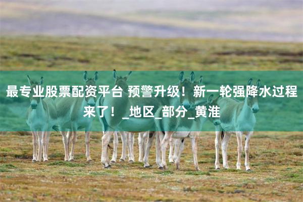 最专业股票配资平台 预警升级！新一轮强降水过程来了！_地区_部分_黄淮