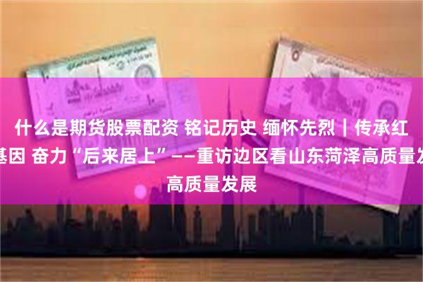 什么是期货股票配资 铭记历史 缅怀先烈｜传承红色基因 奋力“后来居上”——重访边区看山东菏泽高质量发展
