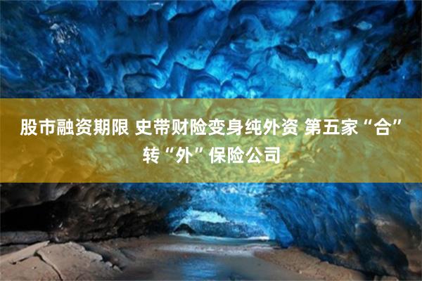 股市融资期限 史带财险变身纯外资 第五家“合”转“外”保险公司