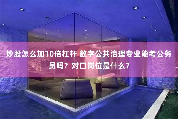炒股怎么加10倍杠杆 数字公共治理专业能考公务员吗？对口岗位是什么？
